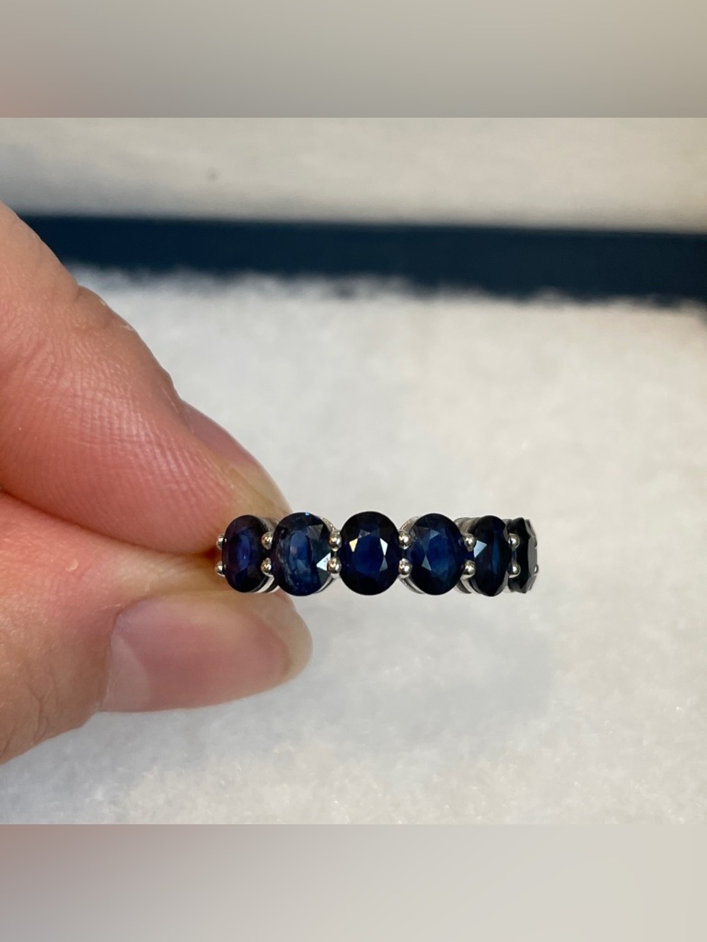 Ferkos Jewelry 14K White Gold Sapphire Ring - Picture 4 of 8